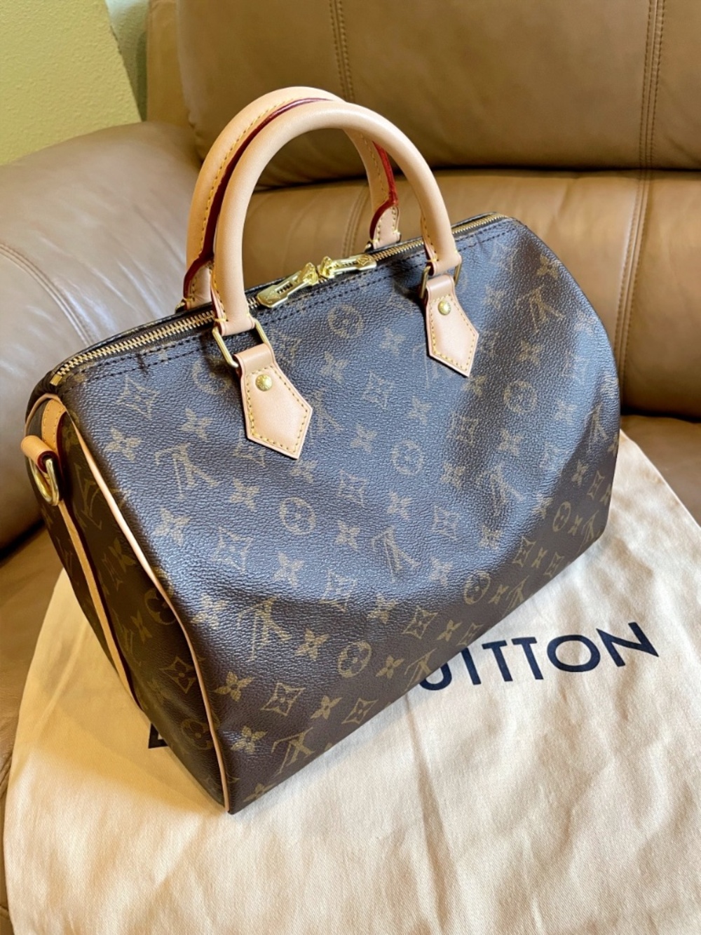 Louis Vuitton Speedy Bandouliere 30 monogram crossbody Bag New Model Full set - Picture 6 of 16